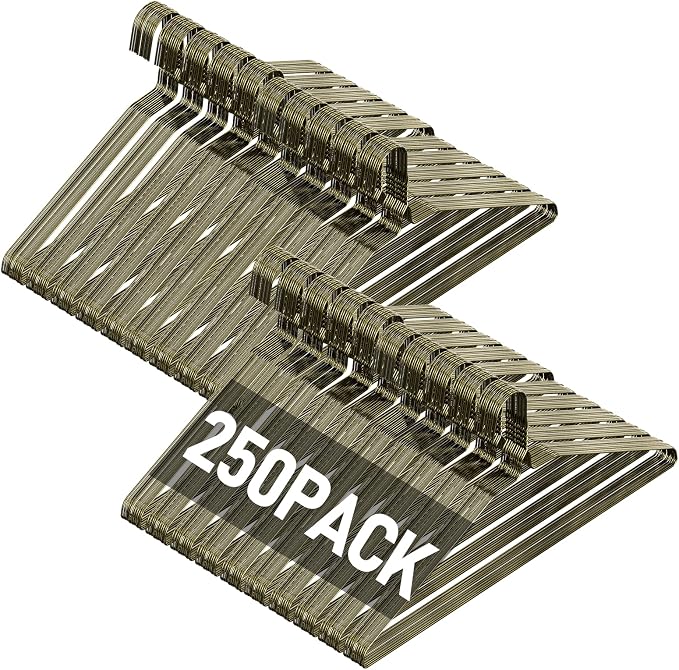 SPECILITE Wire Metal Clothes Hangers Bulk 250 Pack by SPECILITE