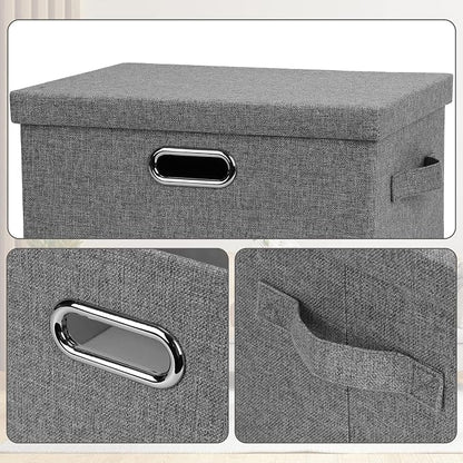 Medium 15" 21 Quart Collapsible Stackable Storage Bins - Image 6