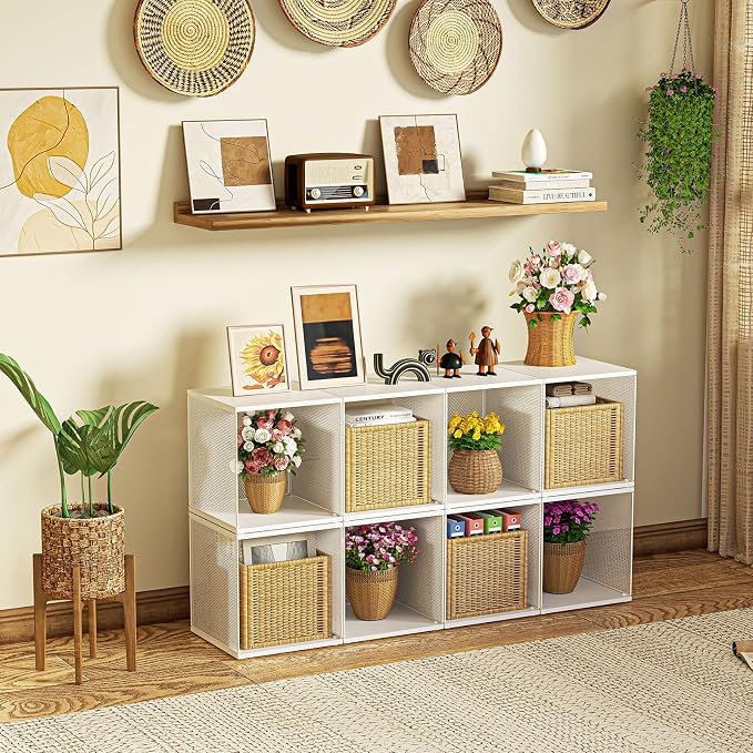 Dmevkic 2 Cube Organizer Bookshelves DIY Variable Stackable Cube Storage - Image 8
