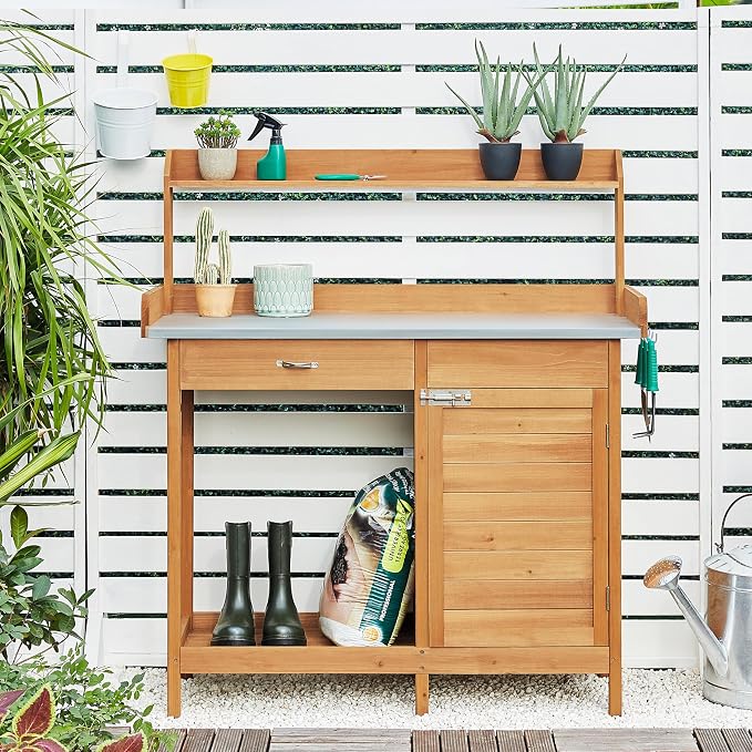 Topeakmart Outdoor Potting Bench - Image 6