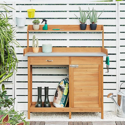 Topeakmart Outdoor Potting Bench - Image 6