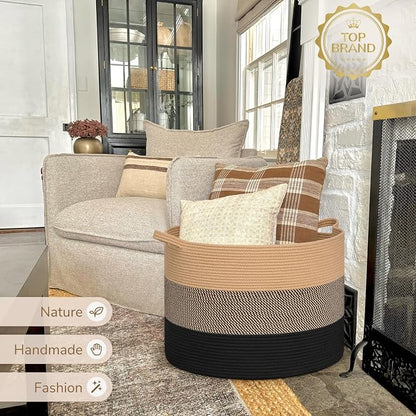 INDRESSME 115L Extra Large Blanket Basket - Image 7