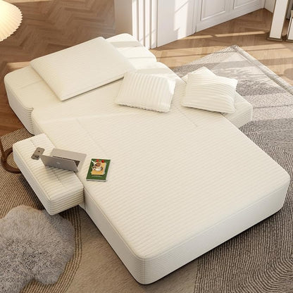 2-in-1 Convertible Chaise Lounge Indoor, 60.2" Corduroy Upholstered Chaise - Image 4