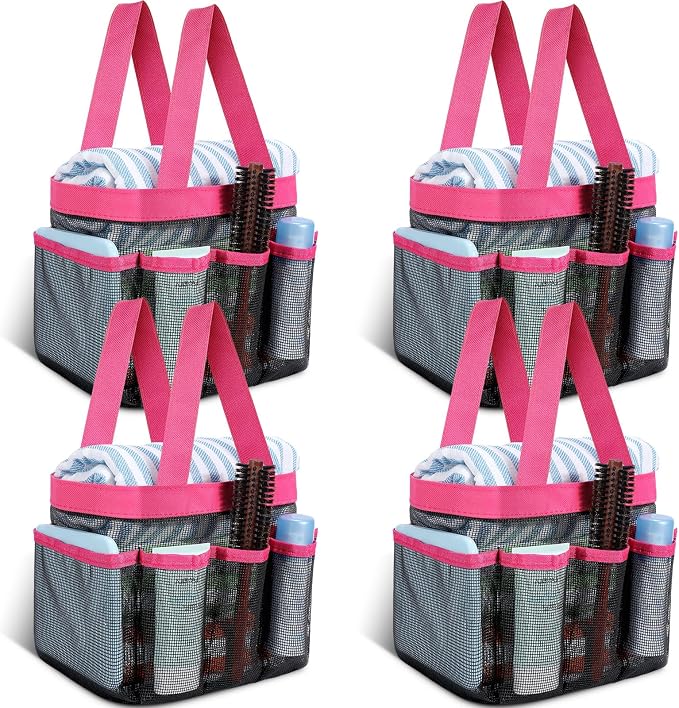 Hillban 4 Pcs Mesh Shower Caddy Portable Shower Caddy by Hillban