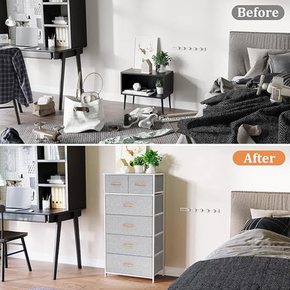 Fabric Dresser for Bedroom, Tall Skinny Dresser - Image 4