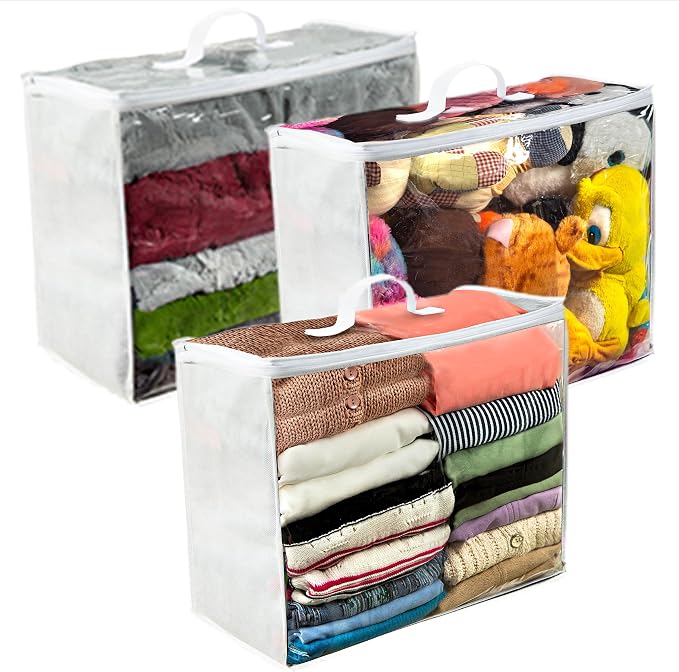 3 pack Clear Plastic Storage Bag - Image 2