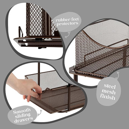 Sorbus 2 Tier Metal Under Sink Organizer - Image 5