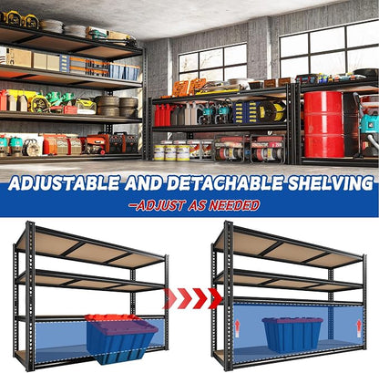ROOMFAVE 60" W Garage Shelving Metal Shelving 2800LBS Storage Shelves Heavy - Image 5