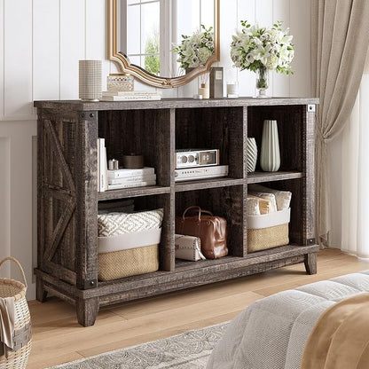 EnHomee 6 Cube Storage Organizer Bookshelf, Wood Cube Shelf Bookcase - Image 7