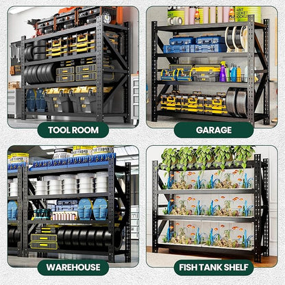 Heavy Duty Garage Storage Shelves 8000LBS Capacity, 4-Tier Adjustable - Image 9
