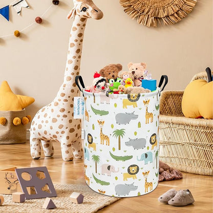 LANGYASHAN Laundry Basket Canvas Fabric Collapsible Organizer Basket - Image 3