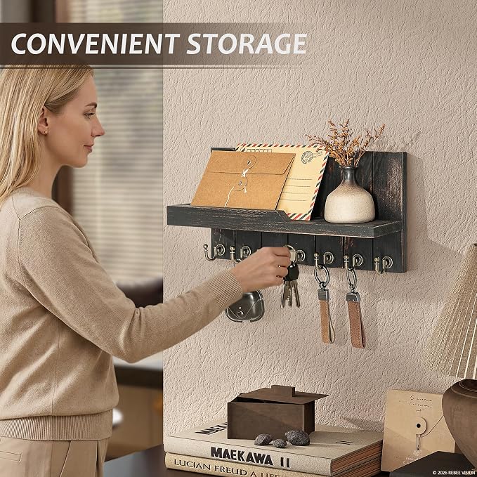 Rebee Vision Farmhouse Key Holder Wall Mount - Image 4