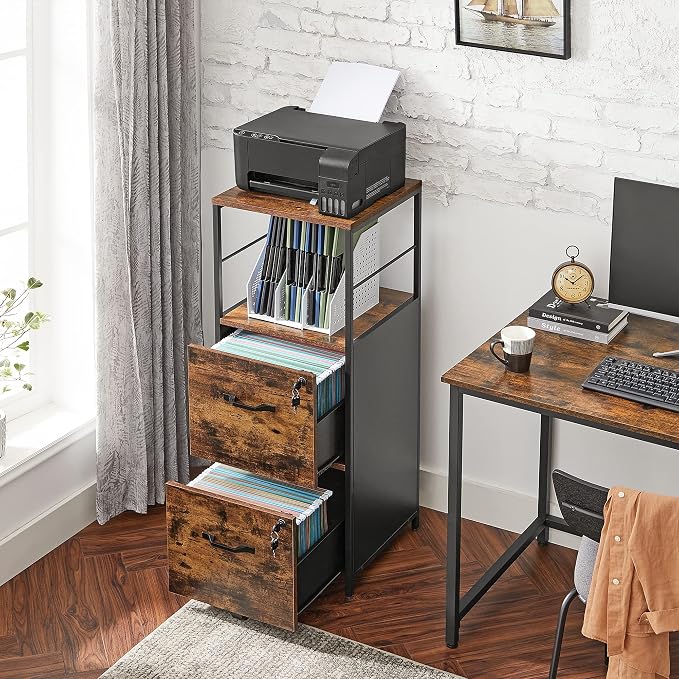 VASAGLE File Cabinet for Home Office, 2-Drawer Filing Cabinet - Image 2