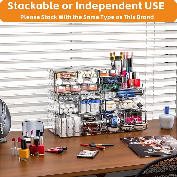 Acrylic Clear Make up Organizers And Storage - Image 6