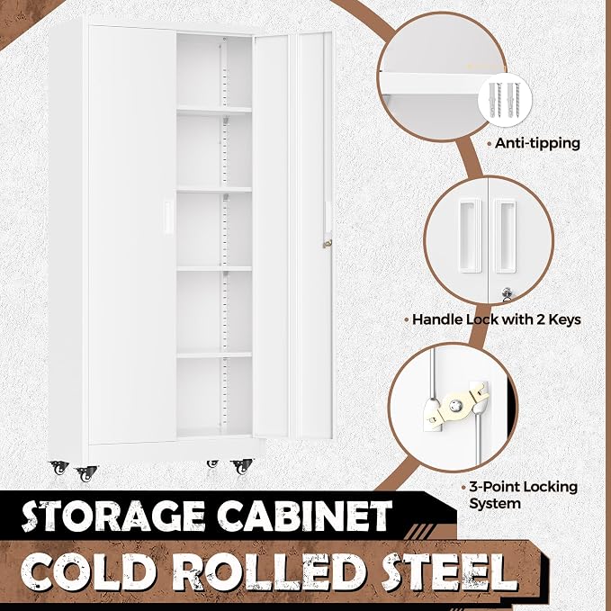 INTERGREAT Metal Garage Storage Cabinet - Image 3