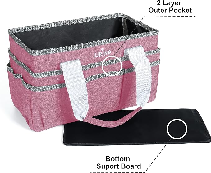 JJRING Craft Organizer Tote Bag, Art Storage Caddy - Image 3