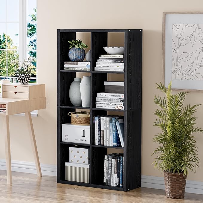 Cube Storage Organizer Bookcase, Decorative 11 inch Open Back Cubical Shelf - Image 2