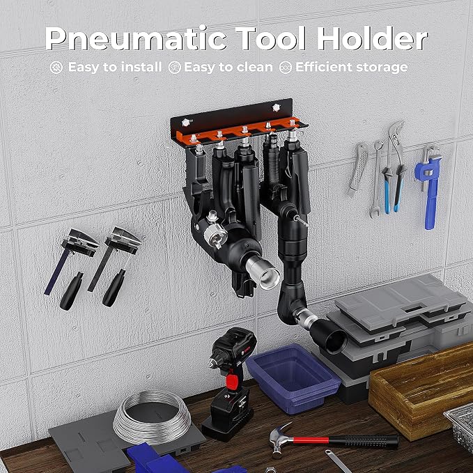 Air Tool Holder, Air Tool Rack for Garage Walls and Tool Cart Storage - Image 6