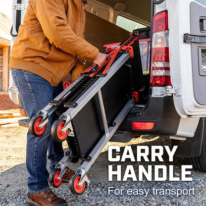 Crescent SITERUNNER, 3 Shelf Heavy Duty Folding Jobsite Cart - Image 5