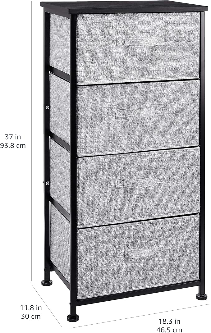 Amazon Basics Fabric 4-Drawer Storage Organizer Unit - Image 3