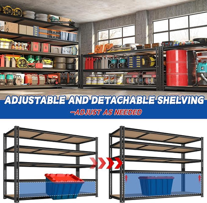 ROOMFAVE 3500LBS Garage Shelving Heavy Duty, 5 Tier Adjustable Industrial Metal - Image 5