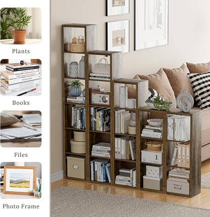 VDNEND Cube Storage Organizer Bookcase, Decorative 11 inch Open Back Cubical - Image 7