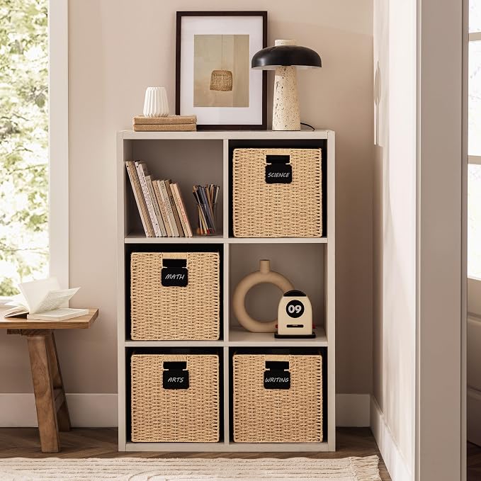 UBBCARE 4 Pack Wicker Basket, 12×12 Storage Cubes - Image 4