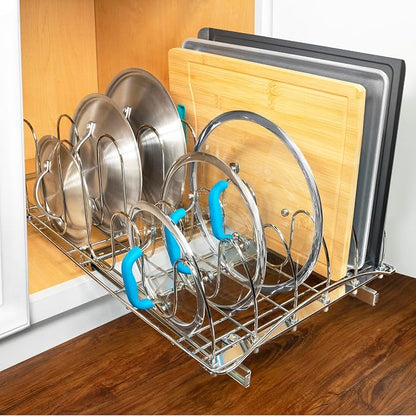 LYNK PROFESSIONAL® Pull Out Pot Lid and Cookie Sheet Organizer Rack - Image 6