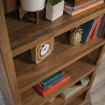 Sauder 5 Tier Book Shelf Wooden Bookcase Multipurpose Bookshelf - Image 9