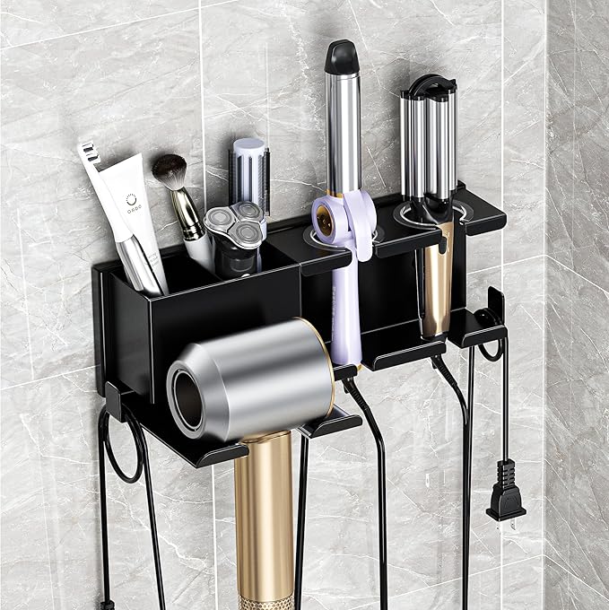 Hair Dryer Holder, Hair Tool Organizer, Blow Dryer Hanger Wall Mount by MAYZOLOP