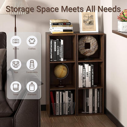 3 Cube Storage Organizer, 3Tier Cube Low Bookcase Freestanding Storage Display - Image 5