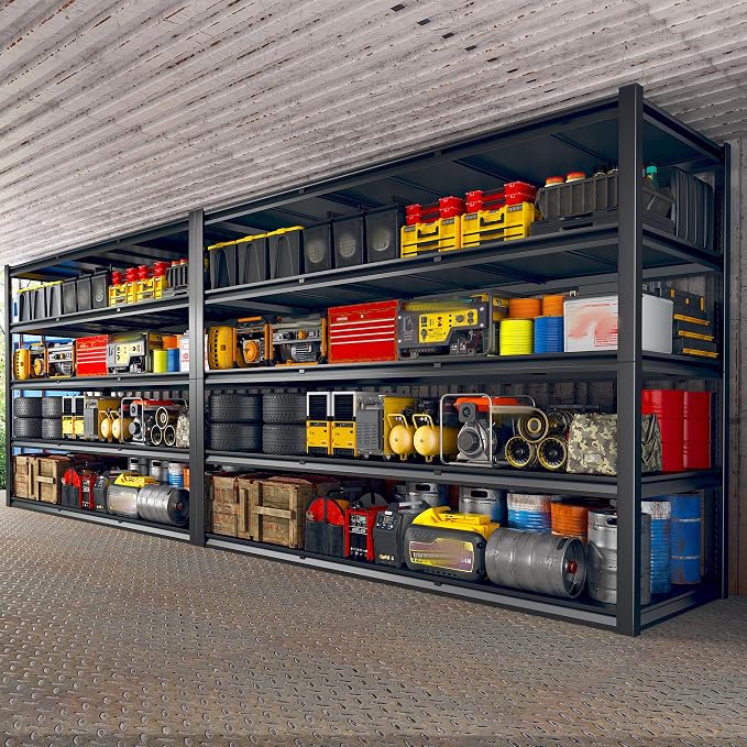 REIBII 60" W Garage Shelving Heavy Duty, 3000LBS Freestanding Metal Shelves - Image 3