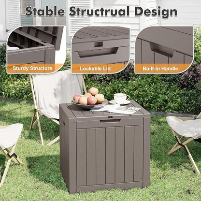 Outdoor Storage Box, Resin Deck Boxes Outdoor Waterproof - Image 3