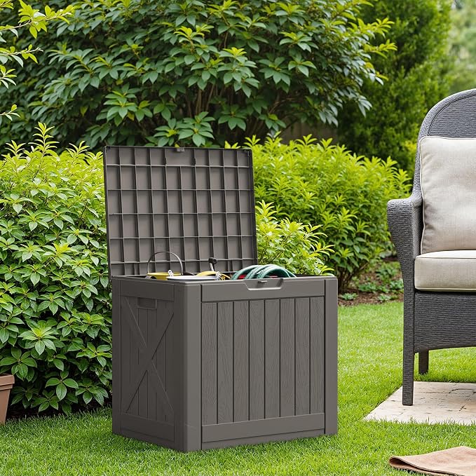 Flamaker Resin Deck Box 40 Gallon Waterproof Outdoor Storage Box | Indoor - Image 3