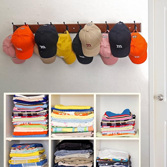 Dseap Coat Rack Wall Mounted: 10-Hooks, 38-1/4" Long, Wood Coat Hooks Wall - Image 4