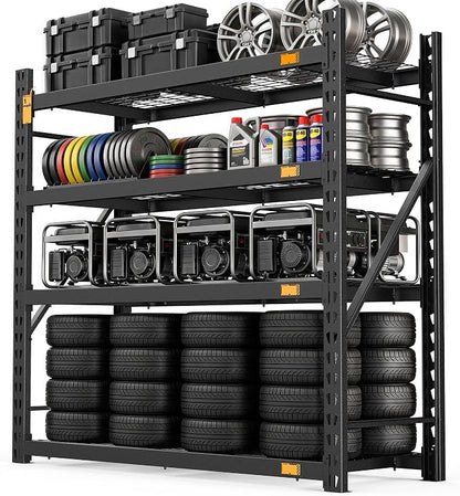 CAMMOO 6000LBS Heavy Duty Storage Shelves, Upgraded Structure, Solid Steel by CAMMOO