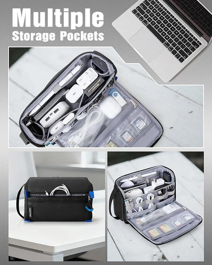 Smasrob Electronics Organizer Travel Case, Tech Bag Charger Pouch, Elastic Bands - Image 2