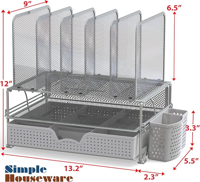 Simple Houseware Mesh Desk Organizer - Image 2
