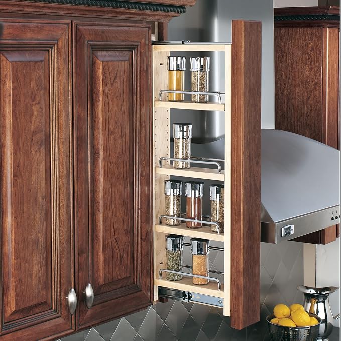 Rev-A-Shelf Kitchen Cabinet Pullout Wall Filler Wooden Organizer Slide Out - Image 2