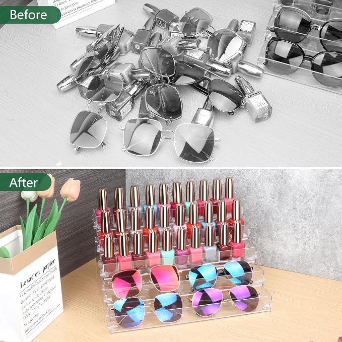 Sunglass Organizer Easy Snap-on Assembly, Acrylic Sticker Display Stand - Image 4
