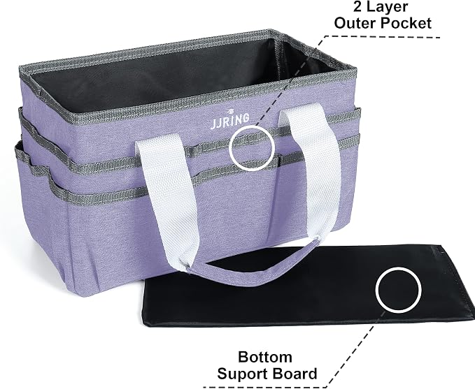 JJRING Craft Organizer Tote Bag, Art Storage Caddy - Image 3