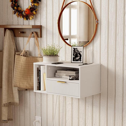 Veegle White Floating Nightstand - Image 6
