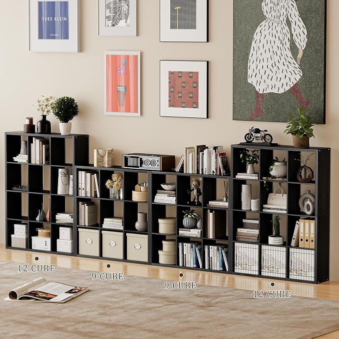Cube Storage Organizer Bookcase, Decorative 11 inch Open Back Cubical Shelf - Image 4