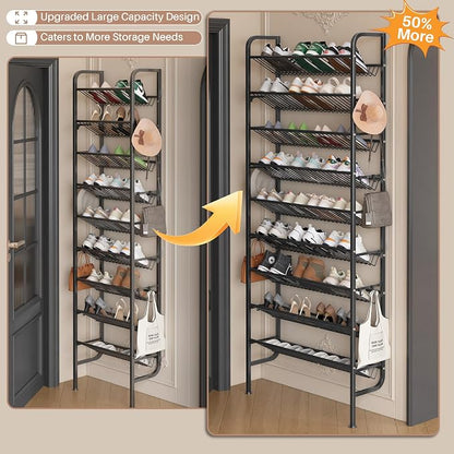 UMDONX 9 Layer Shoe Rack for 27 Pairs Shoes, Freestanding Shoe Organizer - Image 5
