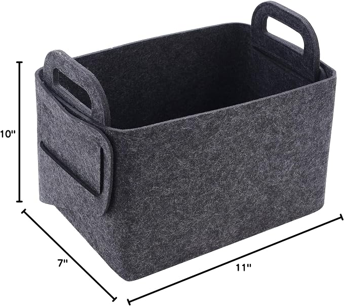 Minoisome Storage Basket Felt Storage Bin Collapsible& Convenient Box Organizer - Image 8