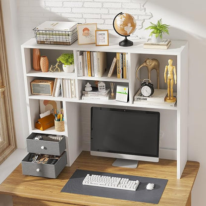 REIBII Desktop Bookshelf, Adjustable Desktop Organizer, High-Capacity Desk - Image 3