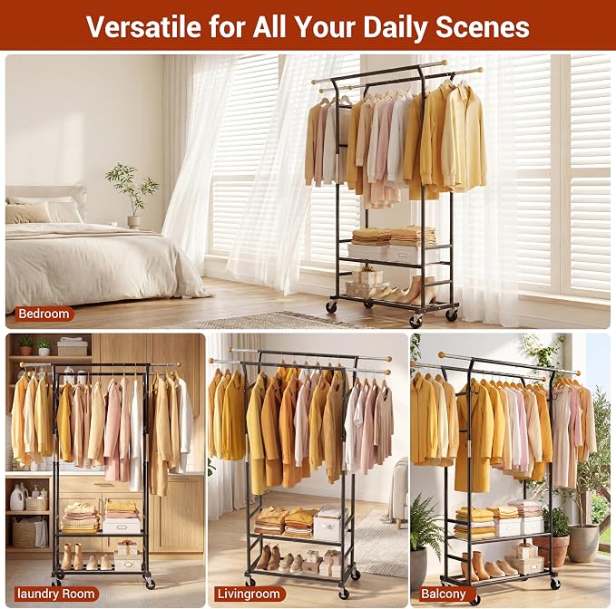 Clothes Rack with 3-Level Height Adjustment - Image 5