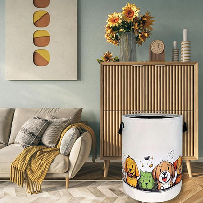 Happy Colorful Dogs Laundry Hamper - Image 7
