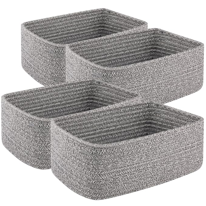 4 Pack Small Storage Shelf Baskets by OIASKET