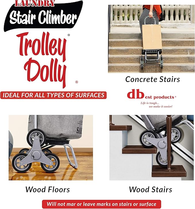 dbest products Stair Climber Laundry Trolley Dolly - Image 5